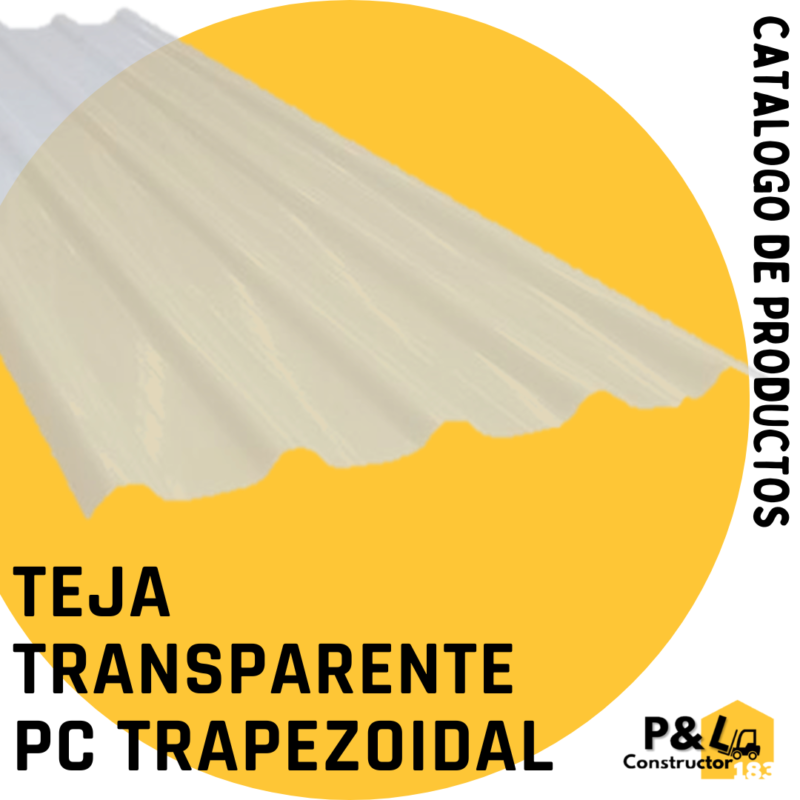 TEJA TRANSPARENTE POLICARBONATO TRAPEZOIDAL